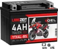 Produktbild: LANGZEIT YTX4L-BS GEL Roller Batterie 12V 4Ah 70AEN GEL Batterie 12V Motorradbatterie 50314 CTX4L-BS