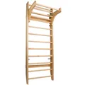 Produktbild: CCLIFE Sprossenwand Kletterwand Turnwand Klimmzugstange Klettergerüst Holz Kinder indoor Erwachsener