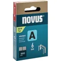 Produktbild: Novus-Tools Tackerklammern 53/6, 6mm, Feindrahtklammern, Typ 53 A, 1800 Stück
