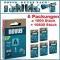 Produktbild: 6 Pakete a 1800 Stk. Novus Tackerklammern A 53 / 6 Feindraht hart 6 mm 042-0773