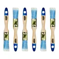 Produktbild: Hardy Working Tools 6 STK. Flachpinsel-Set 25 mm Serie 42, Lasurpinsel für Holzstreichen, Lackpinsel für Metall mit synthetischen Hellen Borsten.