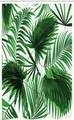 Produktbild: Abakuhaus Duschvorhang Badezimmer Deko Set aus Stoff mit Haken Breite 120 cm, Höhe 180 cm, Palmblatt Vivid Blätter Wachstum