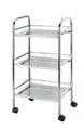 Produktbild: WENKO Roll Wagen EXKLUSIV 3 Ablagen Küchen Servier Beistell Stahl Rollen Bad