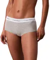 Produktbild: Calvin Klein Damen Hipster Boyshort mit Logobund, Grau (Grey Heather), L