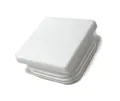 Produktbild: Design61 10x Vierkant Rohrstopfen Lamellenstopfen 40x40 mm mit Lamellen für Innenmaß 34-38 mm signalweiß