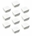 Produktbild: Design61 10x Vierkant Rohrstopfen Lamellenstopfen 40x40mm Innenmaß 34-38mm weiß