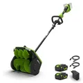 Produktbild: Greenworks POWERALL 48V (24V x 2) Schneefräse – 2x 4Ah Akku