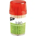 Produktbild: Papstar Zahnstocher 12694, in Spenderdose, 6,5 cm, aus Holz, 190 Stück