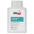 Produktbild: Sebamed Wellness Dusche 200 ml, Duschgel für Männer und Frauen, milde seifenfreie Reinigung für empfindliche Haut, mit Pflegekomplex aus Wasserlilienextrakt und Allantoin, fürs tägliche Duschen