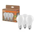 Produktbild: 3er Set OSRAM E27 LED Lampe Classic matt 3,8W wie 60W warmweißes Licht 2700K - Energy efficiency class A - besonders effizient