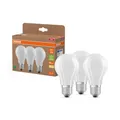 Produktbild: Osram LED E27 60W Ersatzlampen 3er Set warmweiß 2700K matt 