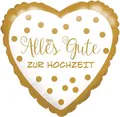 Produktbild: Amscan Folienballon Herz Folienballon ABC18 Alles Gute zur Hochzeit mi
