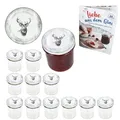 Produktbild: 12er Set Sturzglas 350ml Einmachglas + TO-Deckel 82 Alois Hirsch + Heft