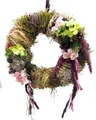Produktbild: Tisch- oder Türkranz rund ø 28 cm - Kranz aus Naturmaterialien, mit Beeren und Rosen - Sommer - Herbst - Winter als Willkommensgruß (Art.893)