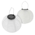 Produktbild: LED Solar Lampion warmweiß 30cm - 2er Set - Garten Balkon Deko Party Beleuchtung