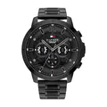 Produktbild: Tommy Hilfiger Multi Zifferblatt Quarz Uhr für Herren mit Schwarzes Edelstahlarmband - 1710494