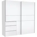 Produktbild: Carryhome Schwebetürenschrank, Weiß, Holzwerkstoff, 3 Fächer, 3 Schublade(n) Schubladen, 170x200x61 cm, Typenauswahl, in verschiedenen Größen erhältlich, Schlafzimmer, Kleiderschränke, Schwebetürenschränke