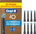 Produktbild: Oral-B iO Aufsteckbürsten Zahnbürstenaufsatz Tiefenreinigung Schwarz 8 St.