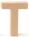 Produktbild: Papp Buchstabe T 17,5x5,5cm Alphabet Initialien Deko PappArt Druckbuchstabe