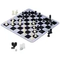 Produktbild: Relaxdays 3 in 1 Schachspiel Backgammon Dame Weiß,Schwarz