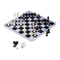 Produktbild: Schachspiel Backgammon Dame Schach Schachbrett Reiseschach Schachmatte rollbar
