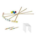 Produktbild: Relaxdays Krocket Spiel, 4 Spieler Kinder Erwachsene Komplettset mit Tasche Croquet Set Holz S, natur, EU