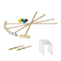 Produktbild: Krocket Spiel Croquet Set Gartenspiel 4 Spieler Tragetasche Gartencrocket Holz