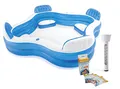 Produktbild: INTEX 56475NP - Swimcenter - Family Lounge Pool (229x229x66cm) + Wasserpflegemittel & Thermometer
