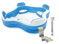 Produktbild: INTEX 56475NP Swimcenter Family Lounge Pool 229x229x66cm Planschbecken + Zubehör