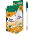 Produktbild: Bic Cristal Medium Smudge-free Ballpoint Pen, 1.0mm Tip Line, Green, Ideal for O