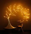Produktbild: LED Leuchtzweig 120 cm 160 LED warmweiß Lichterzweig Innen und Außen Baum Weihnachtsbeleuchtung Dekozweig