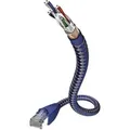 Produktbild: Inakustik 00480301 RJ45 Netzwerkkabel, Patchkabel CAT 6 SF/UTP 1.00 m Silber-Blau mit Rastnasenschutz 1 St.