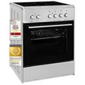 Produktbild: Exquisit ECM 6-4 Inox Elektro-Standherd | Glaskeramik | Ober- / Unterhitze | Grill | Umluft | Inox