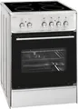 Produktbild: Exquisit ECM6-4 Inox EEK: A Elektro-Standherd, Glaskeramik, 60 cm breit, Grill,