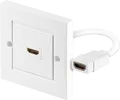 Produktbild: GOOBAY 51722 - HDMI Wanddose mit 1 x HDMI Kupplung Buchse/Buchse, weiß