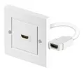 Produktbild: Goobay HDMI-Wanddose Buchse, geschirmt, weiß - 51722
