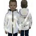 Produktbild: HECKBO Regen- und Matschjacke 360° Reflektor Kinder Regenjacke Windjacke Jacke Dinosaurier 3-6 Jahre 4 Jahre