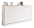 Produktbild: VCM Schrankbett H. 114 x B. 213 x T. 43 cm, Wandklappbett horizontal mit Lattenrost 90x200 cm, Bettschrank, Kommode Smalu