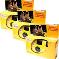 Produktbild: 3X 1A PHOTO PORST Einwegkamera Topshot gelb (je 27 Fotos, mit Blitz, 3-er Pack)