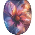 Produktbild: Sanilo Wc-Sitz, Blau, Lila, Orange, Holzwerkstoff, Baum/Pflanze/Natur, Oval, 37.7x5x48 cm, Badezimmer, WC Ausstattung, WC Sitze