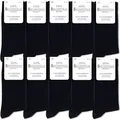 Produktbild: Occulto Herren 100% Baumwollsocken 10-20er Pack (Modell: Ingo) - Schwarz - 43-46
