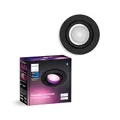 Produktbild: Philips Hue White & Color Ambiance Centura runde Einbauspots 1er Pack (1.050 lm), dimmbare Deckenlampen mit 16 Mio. Farben, smarte Lichtsteuerung über Sprache und App, schwarz, neue Generation