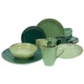 Produktbild: CreaTable 33321 Kombiservice Nature Collection Green Life für 4 Personen, Steinzeug, grün (1 Set, 16-teilig)