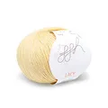 Produktbild: ggh Lacy - Merinowolle mit Seide - 25g Wolle zum Stricken oder Häkeln - Lace-Garn - Farbe 028 - Senfgelb