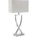 Produktbild: Tectake Tischleuchte Avina Modernes Design  Blendfreies Licht Beschichtetes Eisengestell  60 W Chromfarben 12 x 27 x 51 50 cm Chromfarben