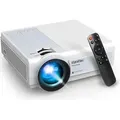 Produktbild: Mini-Projektor Full HD 1080P, 12.000 Lumen, 300-Zoll-Projektor LED-Beamer 4K px, mit 5G-WLAN und Bluetooth 5.1, HDMI/USB/AV, kompatibel mit iOS/And... - Weiß