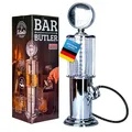 Produktbild: Retro Getränkespender im verchromten Nostalgie Design | Bar-Butler Zapfsäule mit Zapf-Schlauch für Party Getränke Dispenser Biertower Bierspender Zapfanlage Biersäule Schanksäule | Party Gadgets