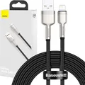 Produktbild: Baseus Cafule USB-zu-Lightning-Ladekabel, 2,4 A  Schwarz, 2 m