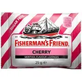 Produktbild: Fisherman's Friend Cherry | Karton mit 24 Beuteln | Kirsche und Menthol Geschmack | Zuckerfrei für frischen Atem