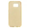 Produktbild: Handytasche TPU Handyhülle für Samsung Galaxy S6 Gold Glitzer Schutz Tasche (Bumper)
